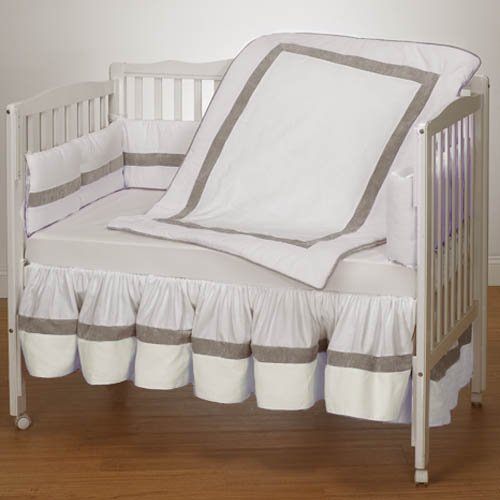 Baby Doll Bedding Classic II Port-a-Crib Bedding Set, Ecru
