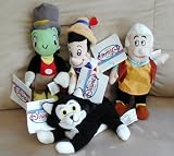 Disney's Pinocchio Set, Pinocchio, Geppetto, Jiminy Cricket and Figaro 8 Inches