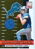 2011 Donruss Elite Authentic Matthew Stafford Game Worn Jersey Card