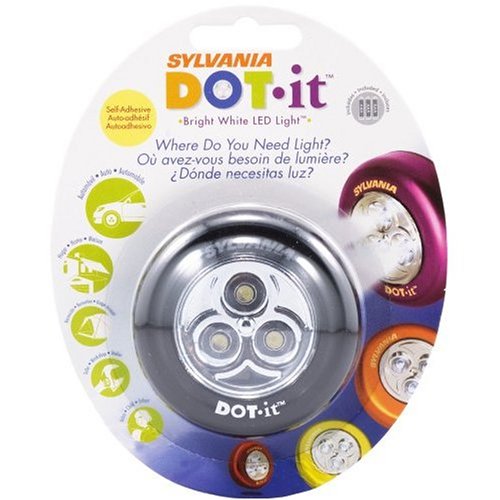 Sylvania DOT-it Self-Adhesive Bright White Black LED Light