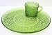 Anchor Hocking Crystal Soreno-Avocado Green 8 Piece Snack Set