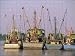 Photo Jigsaw 16x12 (40x30cm) Fishing boats on the Sarawak River waterfront in Kuching by Robert Harding