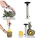 Silver Stainless Steel Pineapple De-Corer Peeler Stem Remover Blades for Diced Fruit...