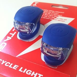 【クリックで詳細表示】2LEDライト前後セット/ブルー[自転車][ピストバイク用][ピスト/ピストバイク/シングルスピード/カスタムパーツ]