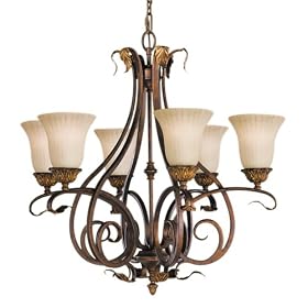 Murray Feiss F2076 6ATS Sonoma Valley Six-Light Chandelier, Aged Tortoise Shell with... by Murray Feiss