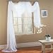 White Elegance Window Sheer Voile Scarf 60