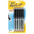 BIC Mark-It Permanent Marker, Fine Point, Black, 5 Markers (6 Packages of 5 Markers)