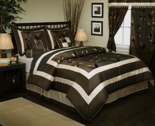 11 Pc Pastora King Comforter Bed in a Bag, Includes 1000 Thread Count Egyptian Cotton Sheet Set