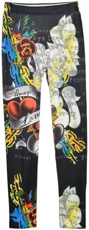 Zeagoo Women's Colorful Elastic Punk Rock Sexy Leggings Stretch Skinny Leggings Black