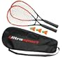 Ultrasport Fastball, Set da Turbo-Badminton, 2 racchette, 3 palline, nero/rosso, 331400000015