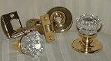 Clear Crystal Glass PRIVACY Knob (Set Will Fit Most Modern Doors)