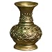 EXP Handmade Gold Lacquer Vase With Gold Trim And Inlaid Glass (Thailand)