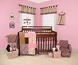 Trend Lab Sweet Safari 4 Piece Crib Bedding Set, Pink