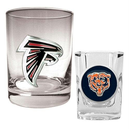 NFL Atlanta Falcons Rocks Glass & Shot Glass Set - Primary Logo