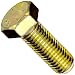 Grade 8 Steel Hex Bolt, Zinc Yellow-Chromate Plated Finish, Hex Head, Meets ASME B18.2.1/SAE J429 Specifications, Made In US