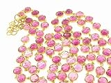 Rose Cut Pink Tourmaline Chain in Yellow Gold - 5mm by Irene Neuwirth