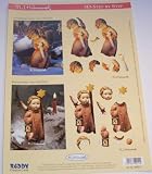 A4 3D step by step Hummel decoupage sheet - Christmas angels