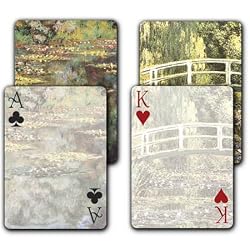Water Lilies and Japanese Bridge / Waterlily Pond - Double Deck Playing Cards