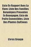 Liste En Rapport Avec La Flore: Liste Des Familles Botaniques PR Sentes En Bourgogne, Liste de Fruits Comestibles, Liste Des Plantes Cultiv Es-
