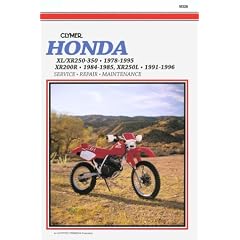 Honda XL/XR 250-350 1978-1995, XR 200R 1984-1985, XR 250L 1991-1996: Clymer Workshop Manual