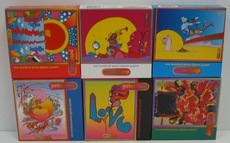 Detail image The Peter Max Collection SET OF 6 Mini Jigsaw Puzzles