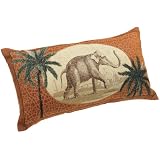 Brentwood Knife Edge 13 by 24-Inch Tapestry Pillow, Elephant Palace by Brentwood Originals