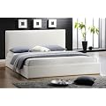 Doppel Bett Ehebett Kingsize Lederbett Bond Rindsleder wei� +Lattenrost in 180x200 cm Design Leder Doppelbett Betten Schlafzimmer M�bel 2011