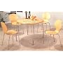 Set of 4 Lightweight & Stackable Natural Seat Muller Dining Chairs