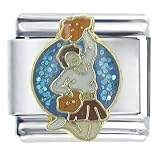 Cheerleader Sports Italian Charms Bracelet Link