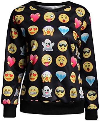 Hamiltion 3D Printed Emoji Clothing Shirts and Jogger Pants Black& White Unisex