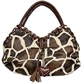 Female Je Veux Giraffe Print Handbag - Brown