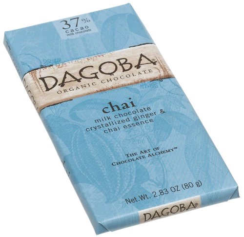 Dagoba Chai Organic Chocolate Bar, 2.83-Ounce (Pack of 12) by Dagoba