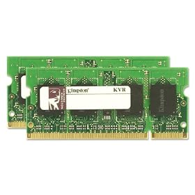 Kingston ValueRAM 4GB Kit (2x2GB Modules) 667MHz PC2-5300 DDR2 Notebook Memory (KVR667D2K2SO/4GR)