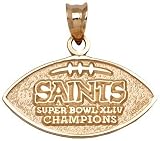 New Orleans Saints Super Bowl XLIV Champions 10K Gold 2-Sided Football Charm