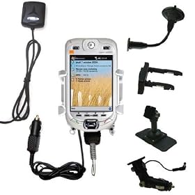 Car / Auto Multi Adapter Mount Holder GPS Navigation Kit for the Orange SPV M2000 with built in charger - Gomadic Brand