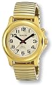 Avalon Mens EZC Low Vision One Button Talking Watch, Gold-Tone Flex # 2506-1B