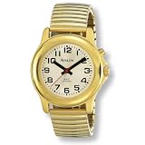 Avalon Mens EZC Low Vision One Button Talking Watch, Gold-Tone Flex # 2506-1B by Avalon
