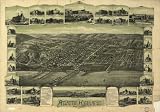 Atlantic Highlands, New Jersey 1894., large historic panoramic map reprint 51x36