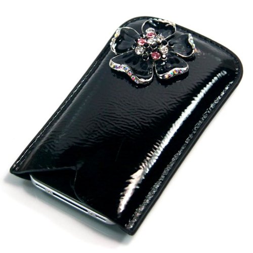 【全11色】iPhone 4 4S iPod Touch用PUレザーケース 携帯ケース ラインストーンカバー ブラック フラワー 花柄 PU Leather Case for iPhone 4 iPhone4 4S用液晶保護フィルム USB充電ケーブル付(1621-5) 【全11色】iPhone 4 4S iPod Touch用PUレザーケース 携帯ケース ラインストーンカバー ブラック フラワー 花柄 PU Leather Case for iPhone 4 iPhone4 4S用液晶保護フィルム USB充電ケーブル付(1621-5)