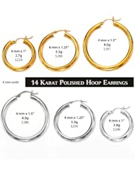 Hoop Earrings in 14k Yellow Gold