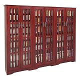 CD/DVD Massive Glass Door Dark Cherry Cabinet