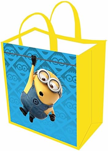 Unisex-Adult Minions Reusable Shopping Tote Bag - Hanging On