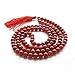 OVALBUY 8mm 108 Red Agate Beads Buddhist Prayer Mala Necklace