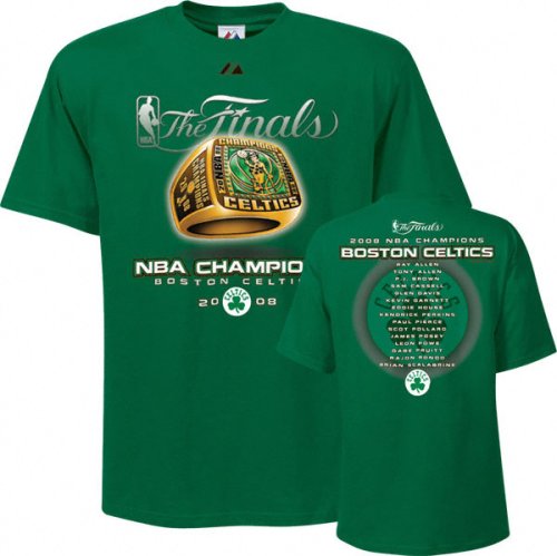 Boston Celtics 2008 NBA Finals Champions We Made It Championship Ring & Roster T-shirt