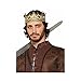 Rubies Adult Medieval Fantasy Fabric King's Crown, As Shown, One Size