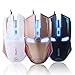 TENMOS G5S Wired Computer Mouse USB Optical LED Gaming Mouse for Mac/PC/Notebook, 2400DPI, 6 Buttons(gold)