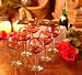Blown wine glasses, 'Crimson Serpentines' (set of 6)