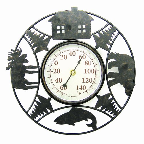 Chaney Instrument 11 Inch  Indoor/Outdoor Thermometer, Lodge