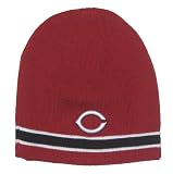 Cincinnati Reds MLB Red & Black Stripe Knit Beanie Hat
