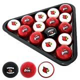Louisville Cardinals College Logo Pool Balls Set